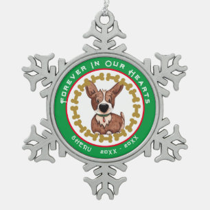 Adorno De Peltre Tipo Copo De Nieve Monumento a mascotas Para Siempre En Nuestro Coraz