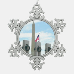 Adorno De Peltre Tipo Copo De Nieve Monumento a Washington y Monumento a la Segunda Gu