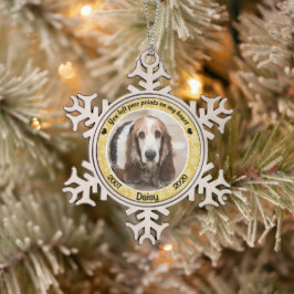 Adorno De Peltre Tipo Copo De Nieve Monumento al perro de oro personalizado