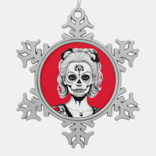 ADORNO DE PELTRE TIPO COPO DE NIEVE MUJER DE SKULLHEAD