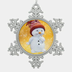 Adorno De Peltre Tipo Copo De Nieve Muñeco de nieve