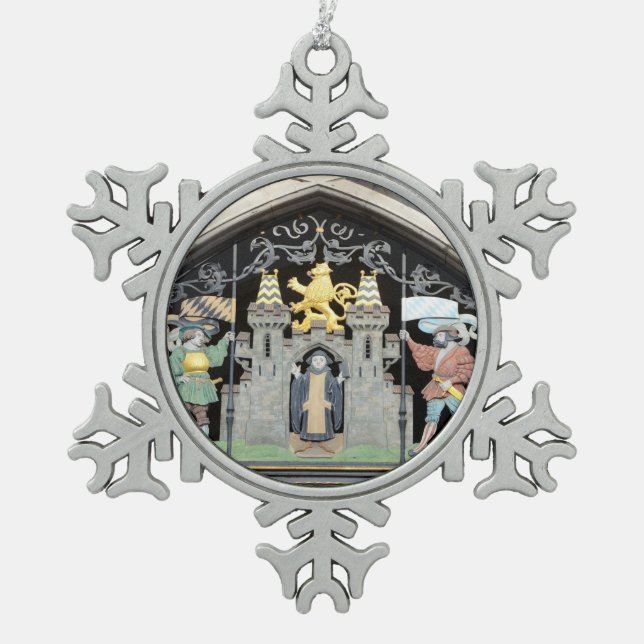 Adorno De Peltre Tipo Copo De Nieve Munich, Alemania (Anverso)