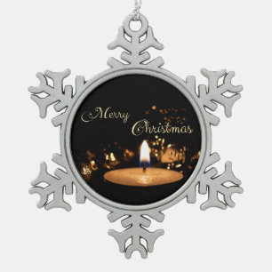Adorno De Peltre Tipo Copo De Nieve ¡Muy Feliz Ornamento De Navidad!