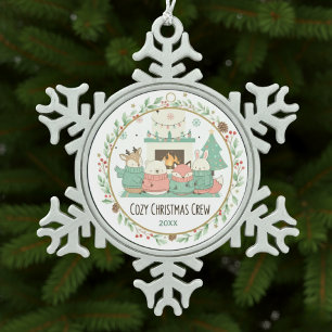 Adorno De Peltre Tipo Copo De Nieve Navidad Acogedora