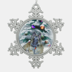 Adorno De Peltre Tipo Copo De Nieve Navidad de Tervuren del belga