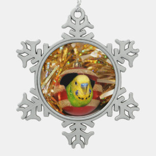 Adorno De Peltre Tipo Copo De Nieve Navidad del Parakeet