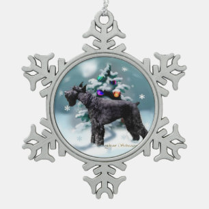 Adorno De Peltre Tipo Copo De Nieve Navidad del Schnauzer gigante