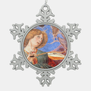 Adorno De Peltre Tipo Copo De Nieve NAVIDADES ANGEL HACER MÚSICA rojo, azul turquesa