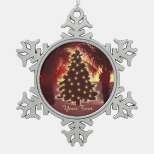 Adorno De Peltre Tipo Copo De Nieve Navidades Beach Sunset Ornaments PERSONALIZADOS