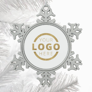 Adorno De Peltre Tipo Copo De Nieve Navidades con logotipo de la Compañía de color per