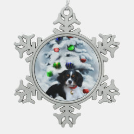 Adorno De Peltre Tipo Copo De Nieve Navidades de Cavalier King Charles Spaniel