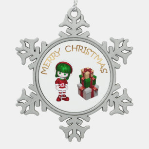 Adorno De Peltre Tipo Copo De Nieve Navidades de Cute Elf