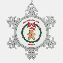 Adorno De Peltre Tipo Copo De Nieve Navidades de Cute Official Cookie Tester
