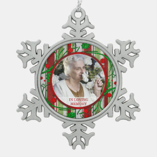 Adorno De Peltre Tipo Copo De Nieve Navidades de fotografía conmemorativa Holly Berrie