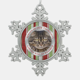 Adorno De Peltre Tipo Copo De Nieve Navidades de fotografía en memoria de un gato masc