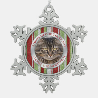Adorno De Peltre Tipo Copo De Nieve Navidades de fotografía en memoria de un gato masc
