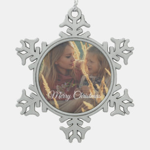 Adorno De Peltre Tipo Copo De Nieve navidades de fotografía familiares del personaliza