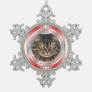 Adorno De Peltre Tipo Copo De Nieve Navidades de fotos de gatos mascotas en memoria de