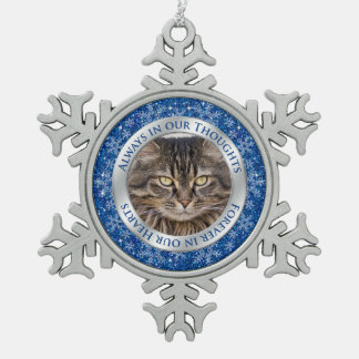 Adorno De Peltre Tipo Copo De Nieve Navidades de fotos en memoria de un gato mascota P