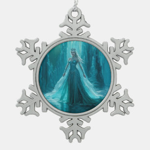 Adorno De Peltre Tipo Copo De Nieve Navidades de invierno mágicos de la reina de hielo