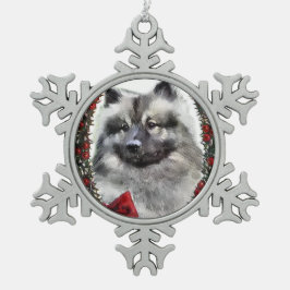 Adorno De Peltre Tipo Copo De Nieve Navidades de Keeshond