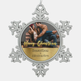 Adorno De Peltre Tipo Copo De Nieve Navidades de lujo personalizados oro y gris