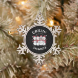 Adorno De Peltre Tipo Copo De Nieve Navidades De Snowman Chillin Con Mi Regalo De Niev<br><div class="desc">Navidades De Snowman Chillin Con Mi Regalo De Nieve</div>