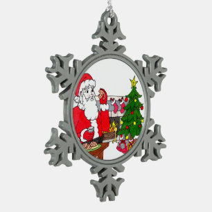 Adorno De Peltre Tipo Copo De Nieve Navidades dulces Ornamento de copos de nieve