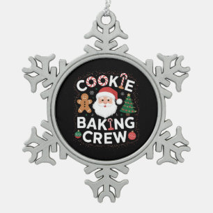 Adorno De Peltre Tipo Copo De Nieve Navidades familiares de navidades Cookie Baking Cr