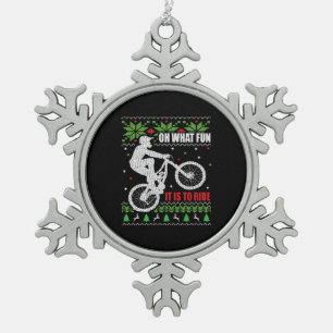 Adorno De Peltre Tipo Copo De Nieve Navidades feos de la bicicleta de montaña