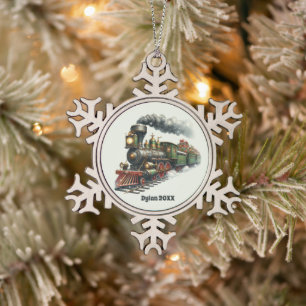 Adorno De Peltre Tipo Copo De Nieve Navidades festivos añaden fecha de tren