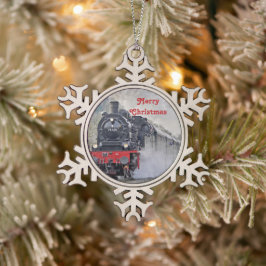 Adorno De Peltre Tipo Copo De Nieve Navidades fotográficos Vintage Train Steam Locomot