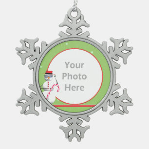 Adorno De Peltre Tipo Copo De Nieve Navidades Holiday Snowman