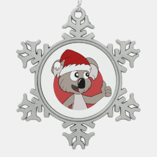 Adorno De Peltre Tipo Copo De Nieve Navidades koala personalizado copos de nieve navid