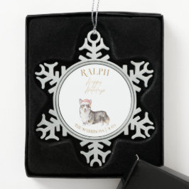 Adorno De Peltre Tipo Copo De Nieve Navidades Mascota Perro Corgi Snowflake Ornamento 