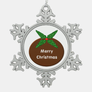 Adorno De Peltre Tipo Copo De Nieve Navidades ornamento de Personalizable