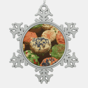 Adorno De Peltre Tipo Copo De Nieve Navidades pasteles con salpicaduras