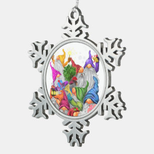 Adorno De Peltre Tipo Copo De Nieve Navidades Personalizado de Regalo de Ornamento de