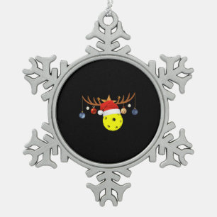 Adorno De Peltre Tipo Copo De Nieve Navidades Pickleball 0