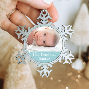 Adorno De Peltre Tipo Copo De Nieve Navidades recién nacidos del 1er. Foto Copos de ni