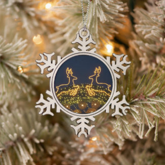 Adorno De Peltre Tipo Copo De Nieve Navidades renos