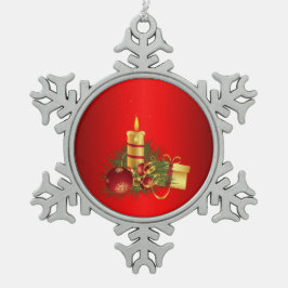 Adorno De Peltre Tipo Copo De Nieve Navidades rojos