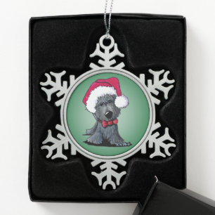 Adorno De Peltre Tipo Copo De Nieve Navidades Scottie Ornament