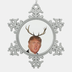 Adorno De Peltre Tipo Copo De Nieve Navidades Trump: Sr. Presidente venado