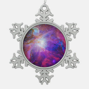 Adorno De Peltre Tipo Copo De Nieve Nebulosa de Orión teñida de rosa