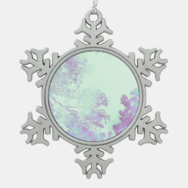 Adorno De Peltre Tipo Copo De Nieve Niebla de hoja ancha de lavanda