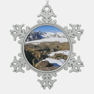 Adorno De Peltre Tipo Copo De Nieve Nieve derritiéndose en las Montañas Rocosas