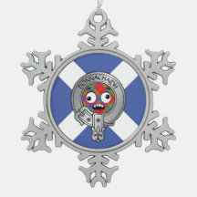 Niños clan Donnachaidh Escudo y Tartán en Saltire 