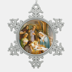 Adorno De Peltre Tipo Copo De Nieve Noches de natividad vintage