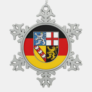 Adorno De Peltre Tipo Copo De Nieve Nombre de la bandera de Sarre, Navidades de serpen